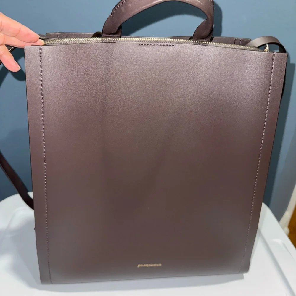Adolfo Dominguez Brown Leather Backpack